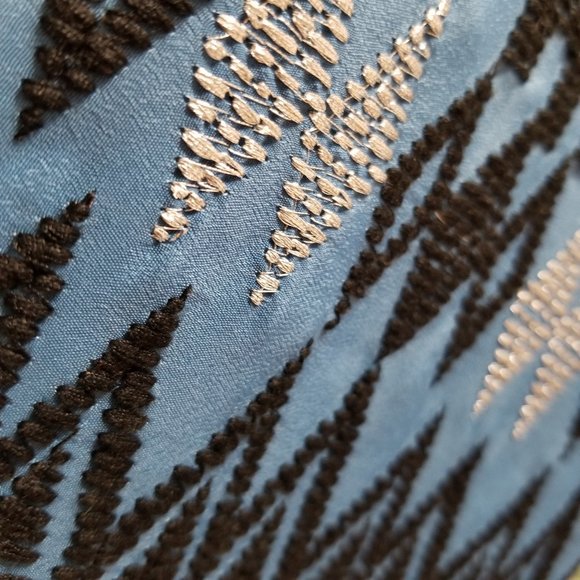 Dolan top XS Lamai southwest tribal Aztec embroidered boho stretch Anthropologie - Picture 9 of 13